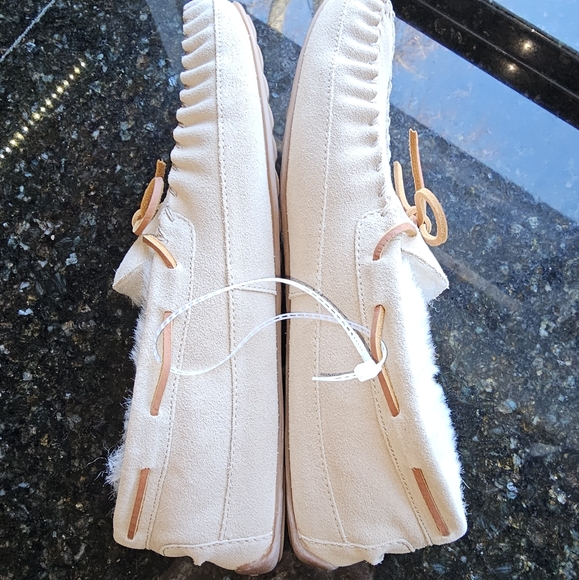 COACH Men Sand Suede Shearling Slippers Moccasins Sz 11 - Picture 12 of 12